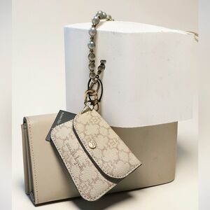 Nanette Lepore Cream Key & card Holder Wallet Set